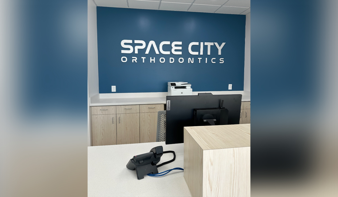 front desk at space city orthodontics bridgeland location cypress texas